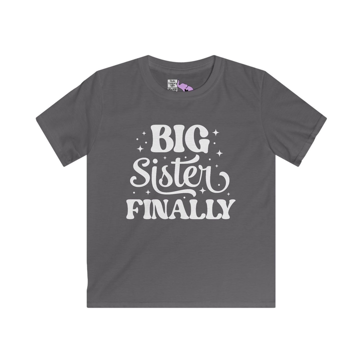 Big Sister Finally (Stars) Youth Softstyle Tee