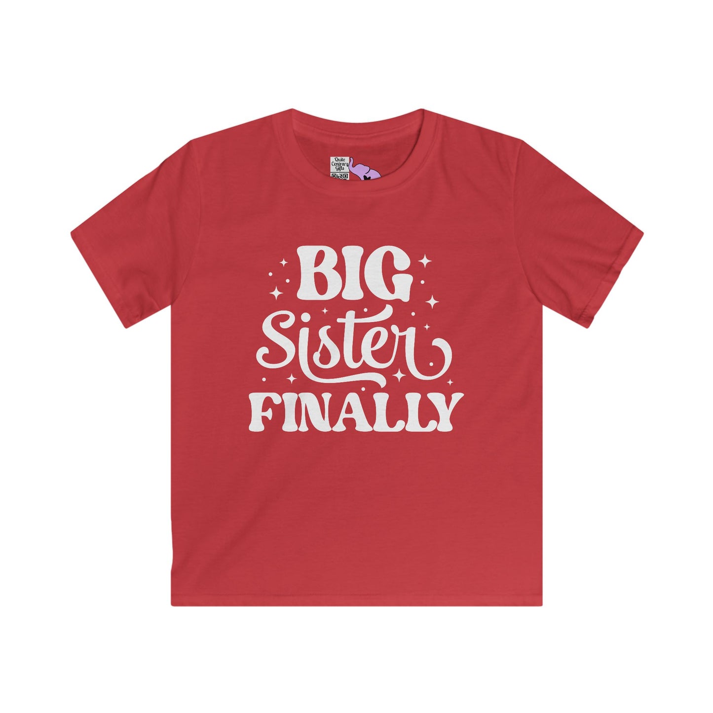 Big Sister Finally (Stars) Youth Softstyle Tee