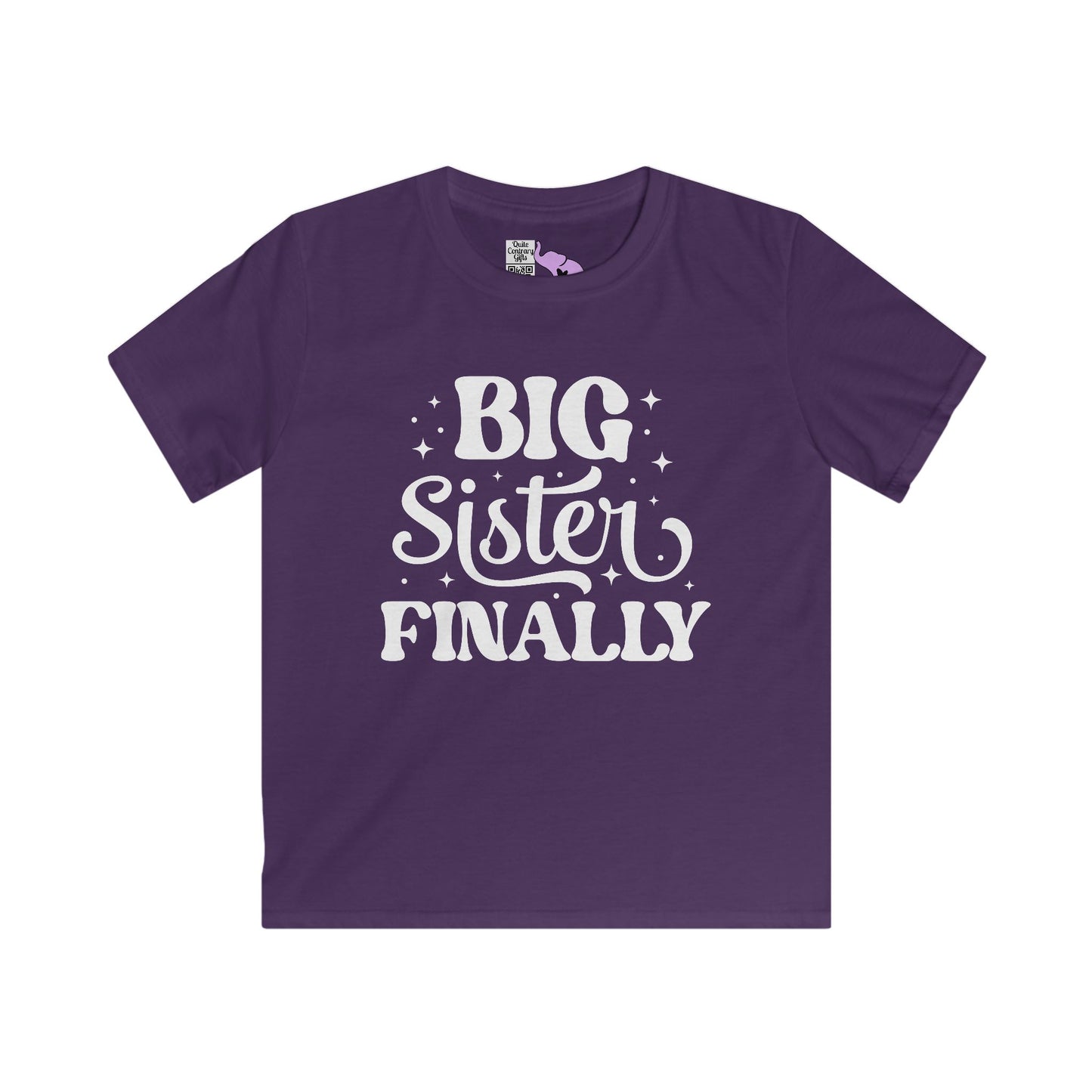 Big Sister Finally (Stars) Youth Softstyle Tee