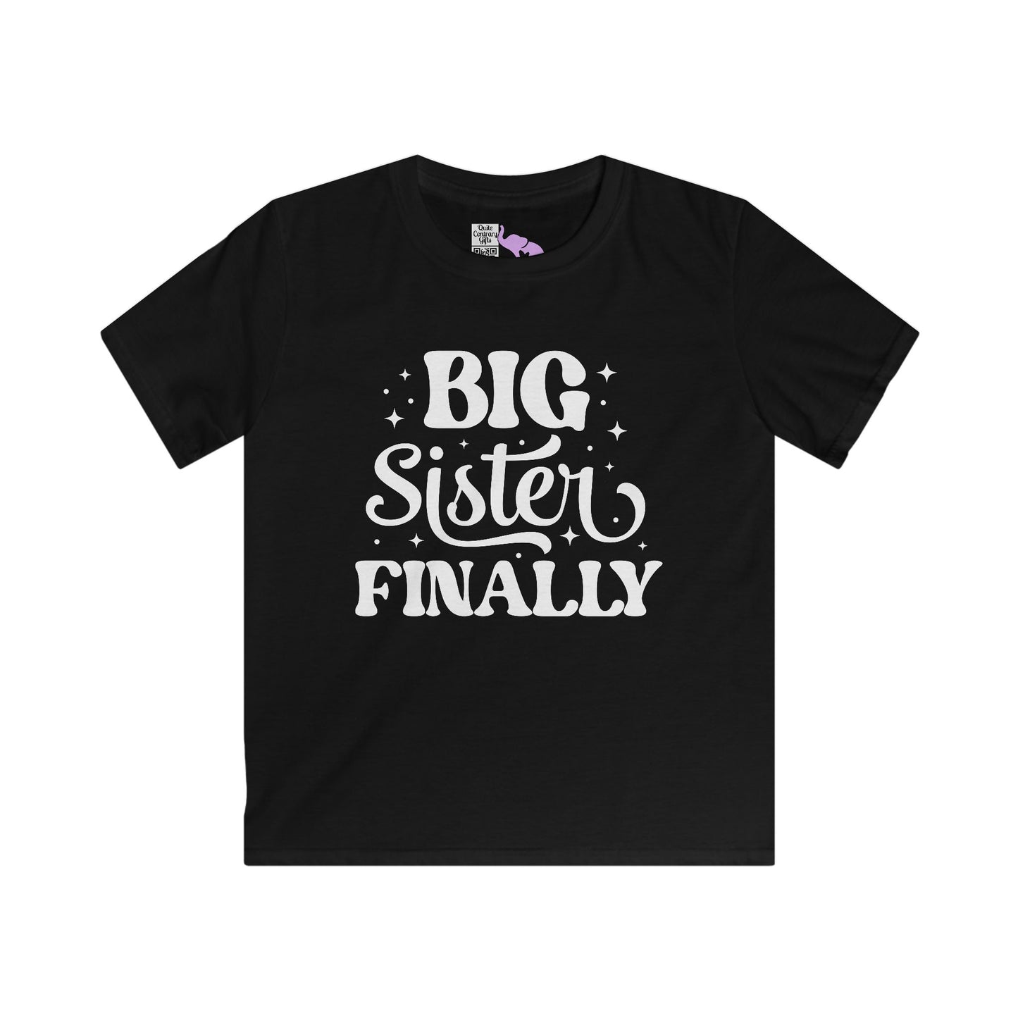 Big Sister Finally (Stars) Youth Softstyle Tee