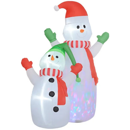 Christmas Inflatable Snowmen Duo with LED Lights