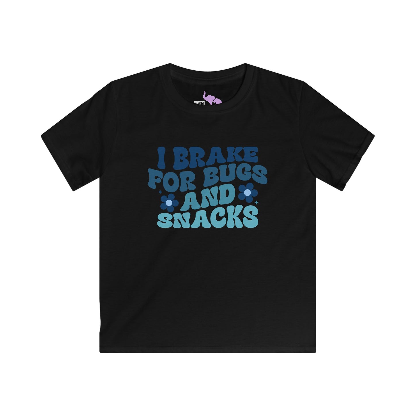 I Brake For Bugs and Snacks Youth Softstyle Tee