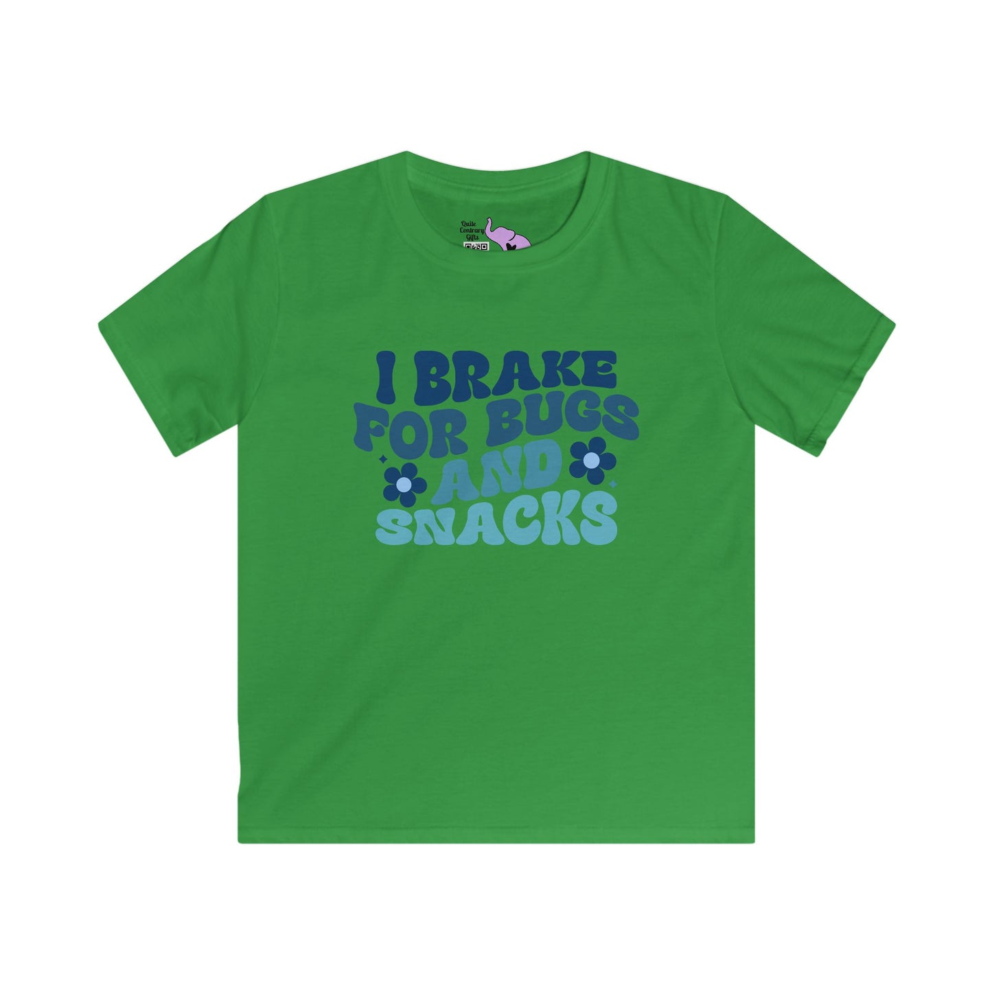 I Brake For Bugs and Snacks Youth Softstyle Tee