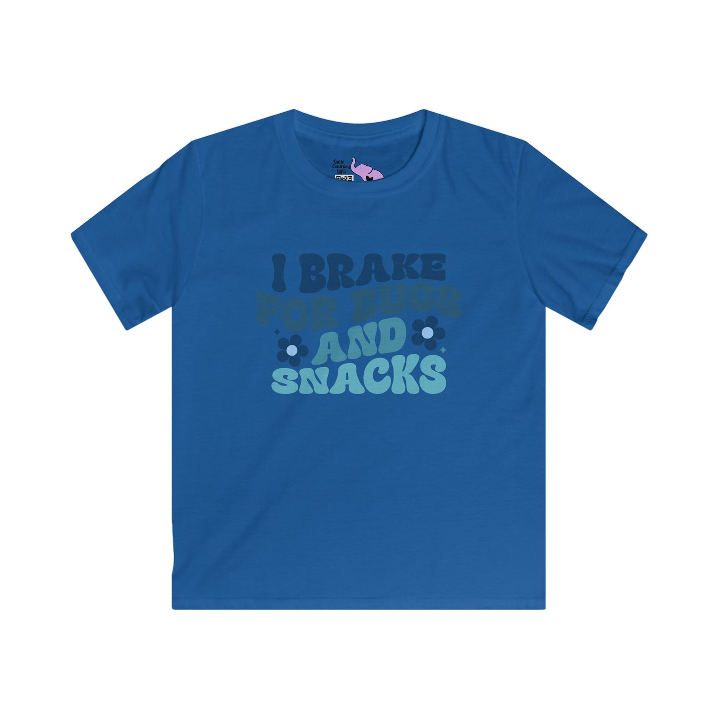 I Brake For Bugs and Snacks Youth Softstyle Tee