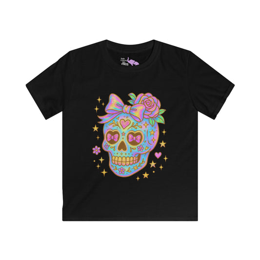 Neon Sugar Skull Youth Softstyle Tee