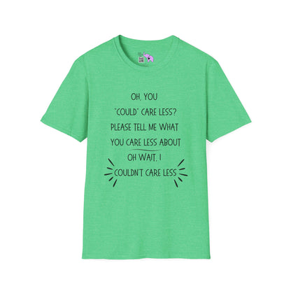 Couldn't Care Less Grammar Adult T-shirt