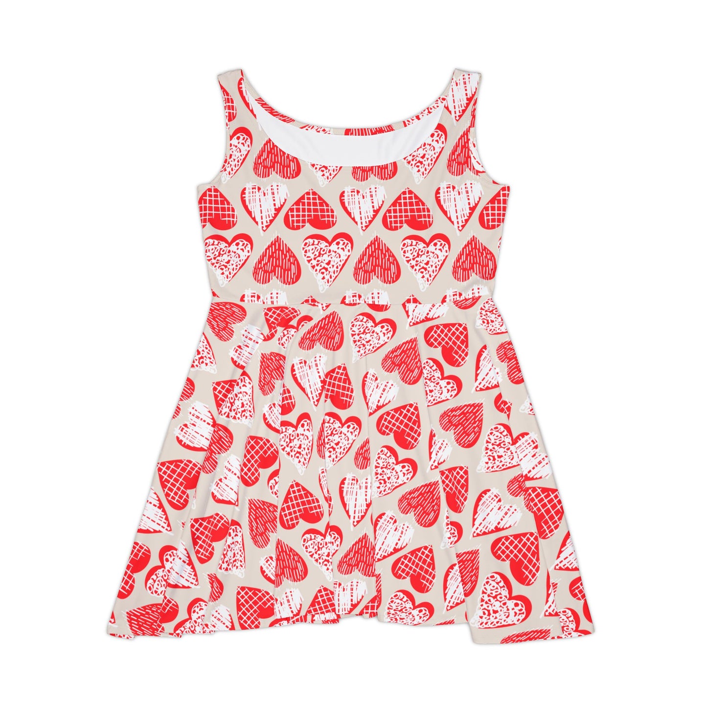 Doodle Hearts Women's Skater Dress