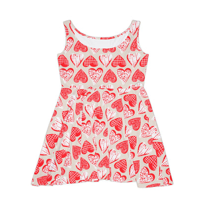 Doodle Hearts Women's Skater Dress