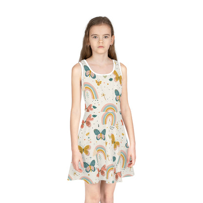 Whispering Wings & Rainbows Girls' Sleeveless Sundress