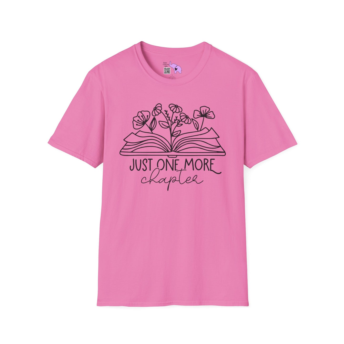 Just One More Chapter (Flowers and Open Book) Adult T-shirt