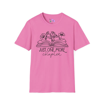 Just One More Chapter (Flowers and Open Book) Adult T-shirt