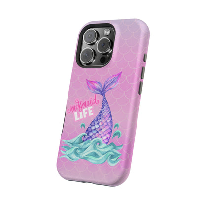 Pink Mermaid Life MagSafe® Compatible Tough Case for iPhone