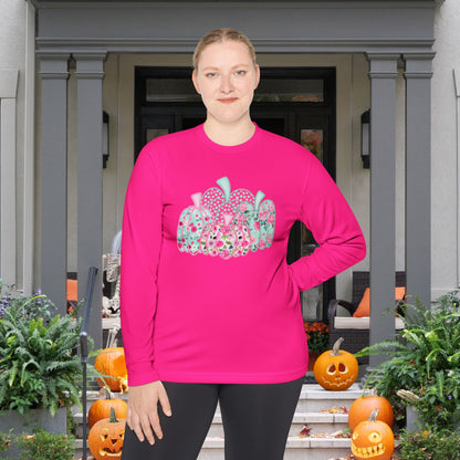 Floral Pumpkins Adult Long Sleeve Tee