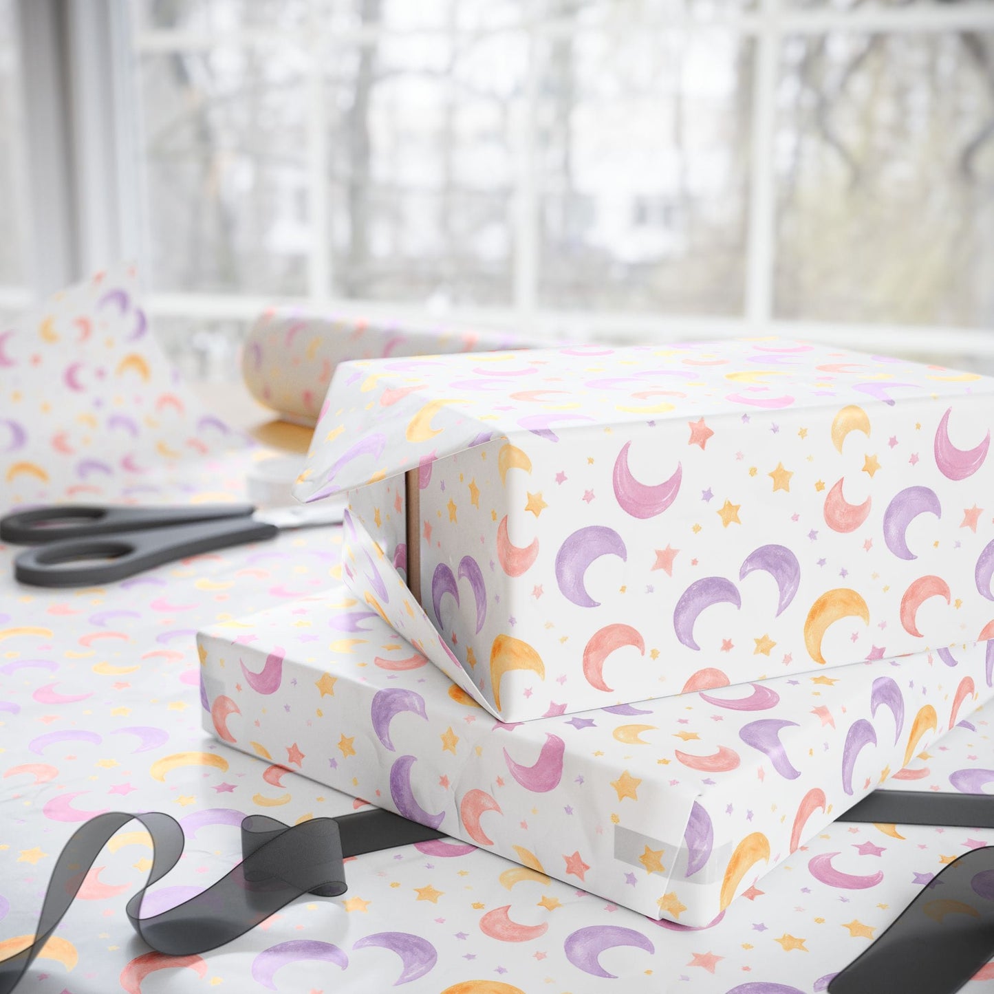 Moon & Star Snuggles Wrapping Paper