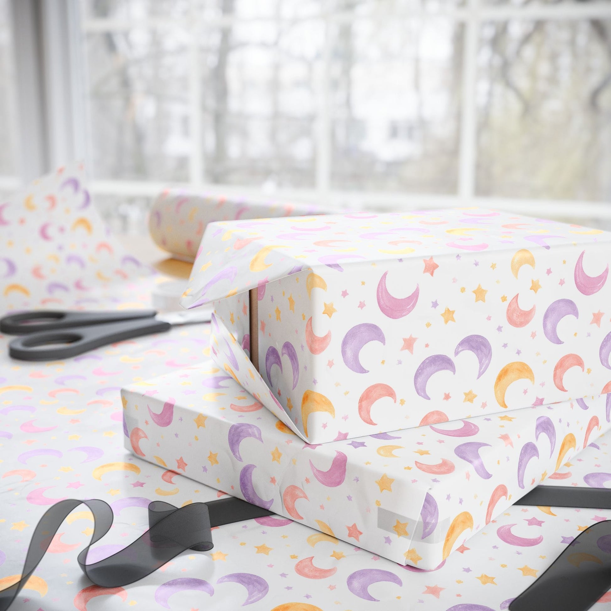 Moon & Star Snuggles Wrapping Paper