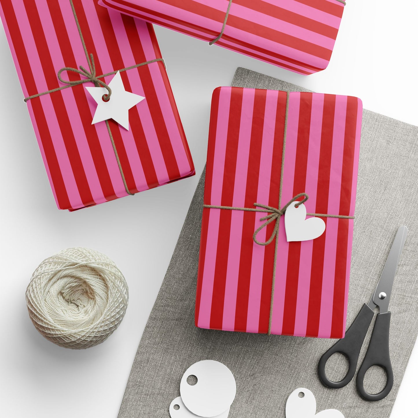 Be Mine Stripes Wrapping Paper