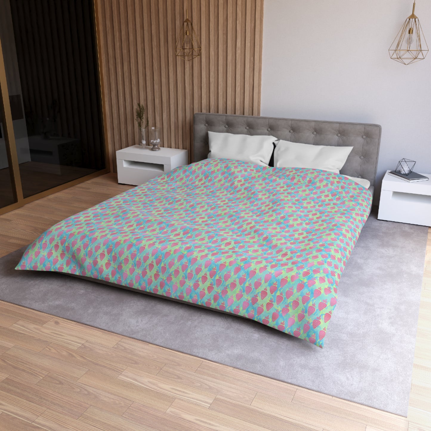 Strawberry Breeze Duvet Bedding Set