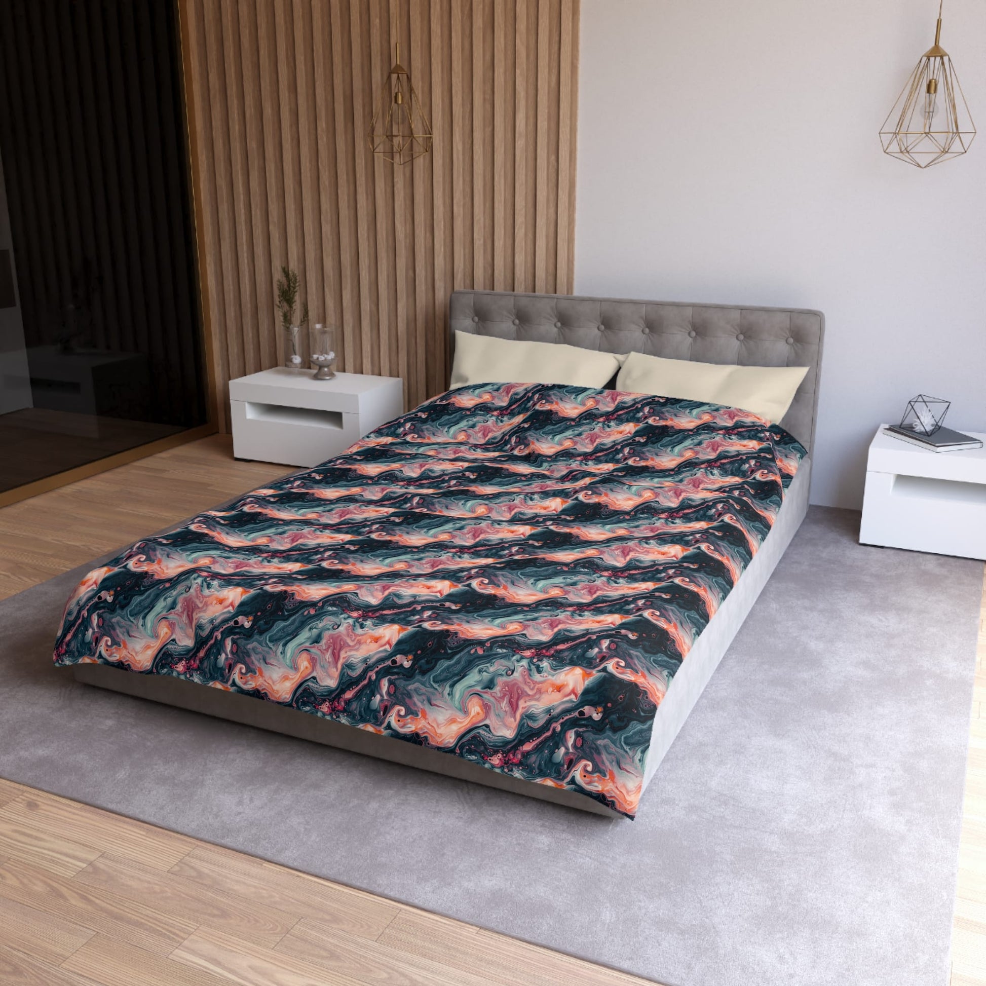 Pink Venom Marble Microfiber Duvet Cover