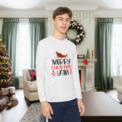Merry Christmas Y'all Youth Long Sleeve Tee