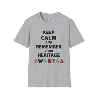 Keep Calm and Remember Your Heritage Kwanzaa Adult T-shirt
