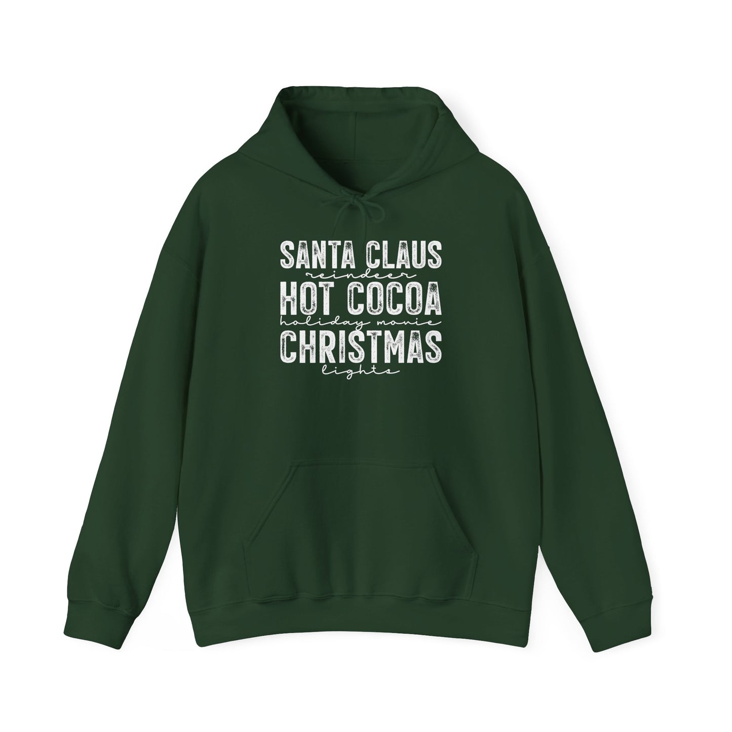 Santa Claus Hot Cocoa Christmas Adult Heavy Blend™ Hoodie