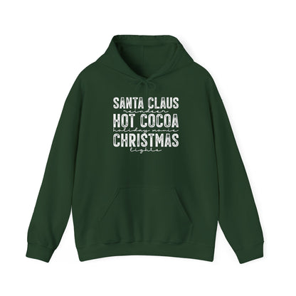 Santa Claus Hot Cocoa Christmas Adult Heavy Blend™ Hoodie