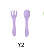 Soft Silicone Food Grade Kids Spoon & Fork Set