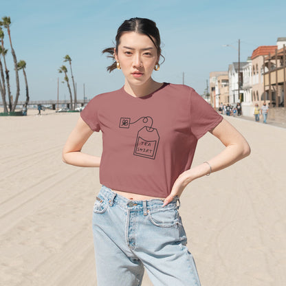 Tea Shirt Women's Flowy Cropped Tee