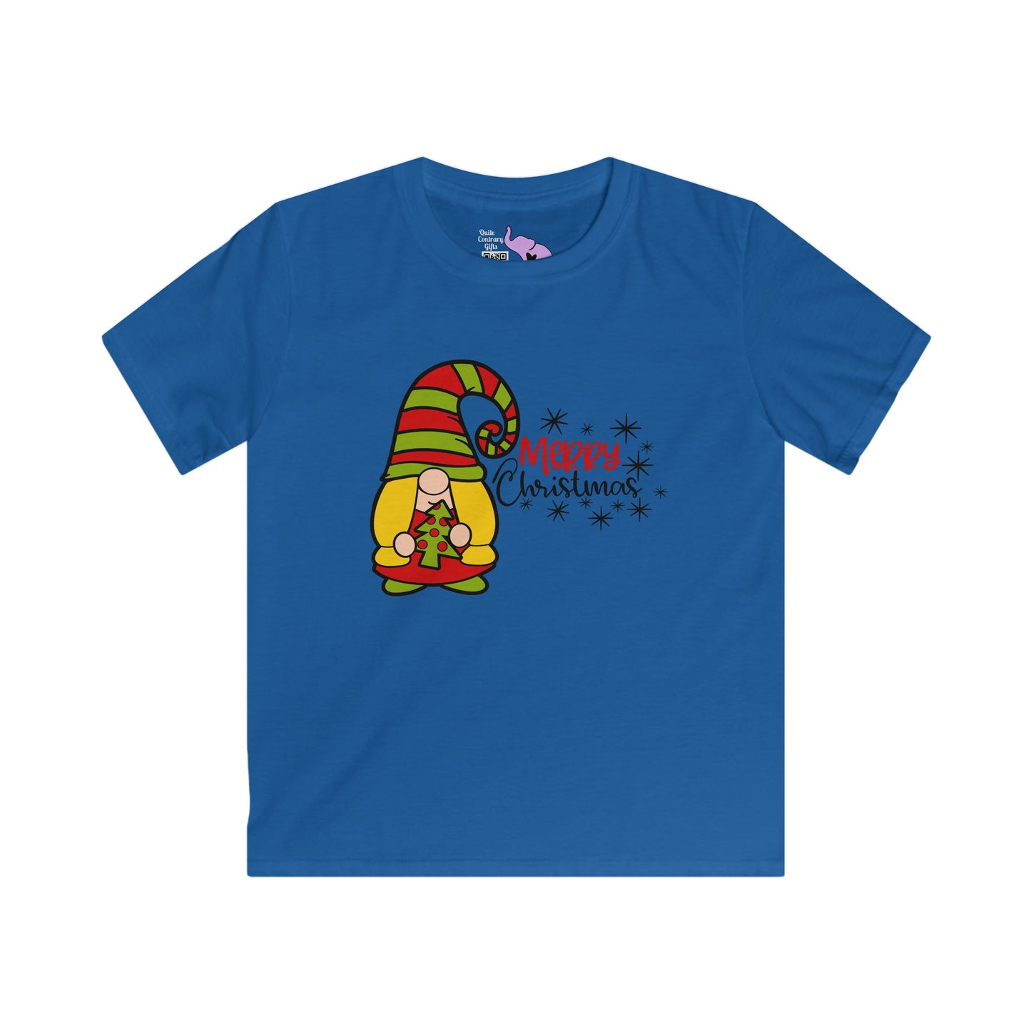 Merry Christmas Girl Gnome Youth Softstyle Tee