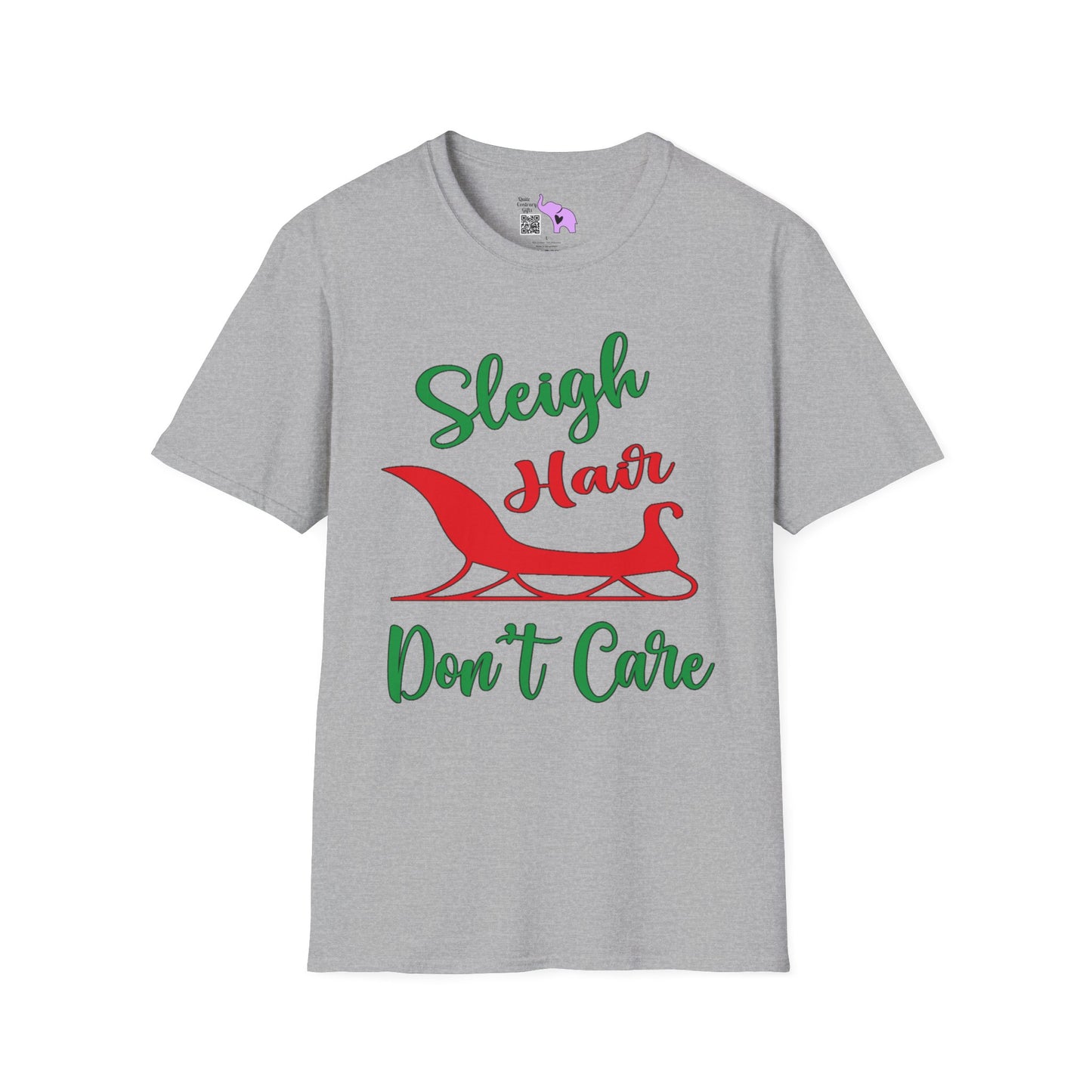 Sleigh Hair Don't Care Adult T-shirt