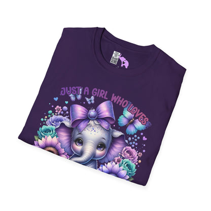 Just A Girl Who Loves Elephants Adult T-shirt