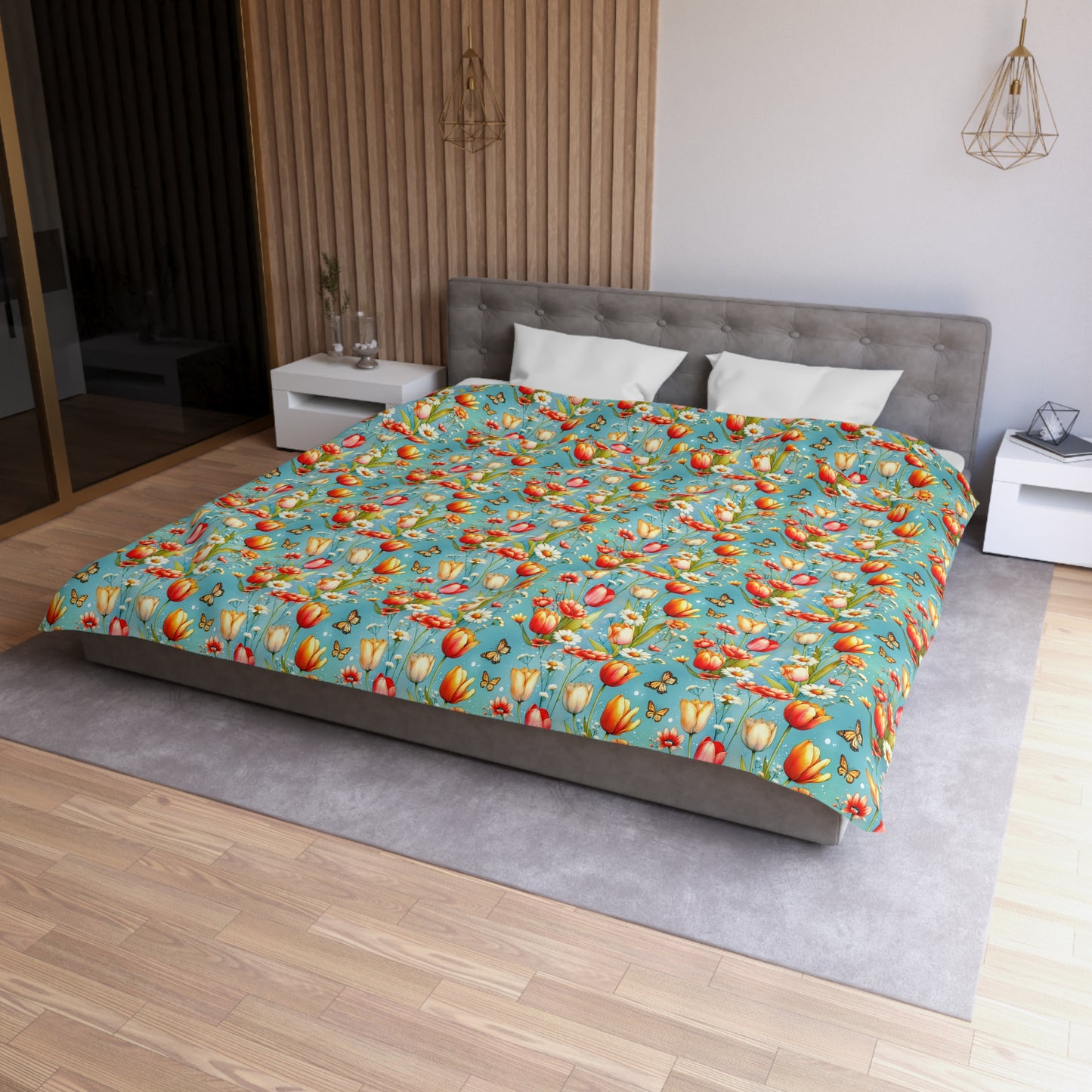 Butterfly Bloom Microfiber Duvet Cover