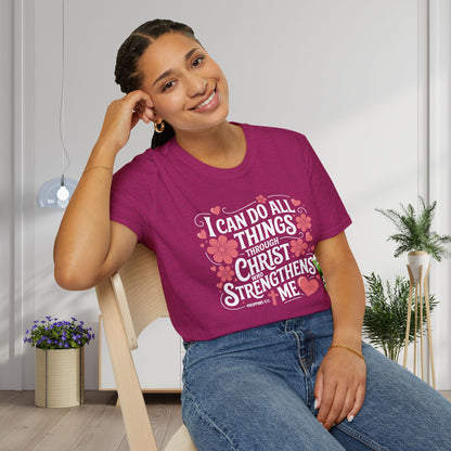I Can Do All Things Through Christ Who Strengthens Me Adult T-shirt