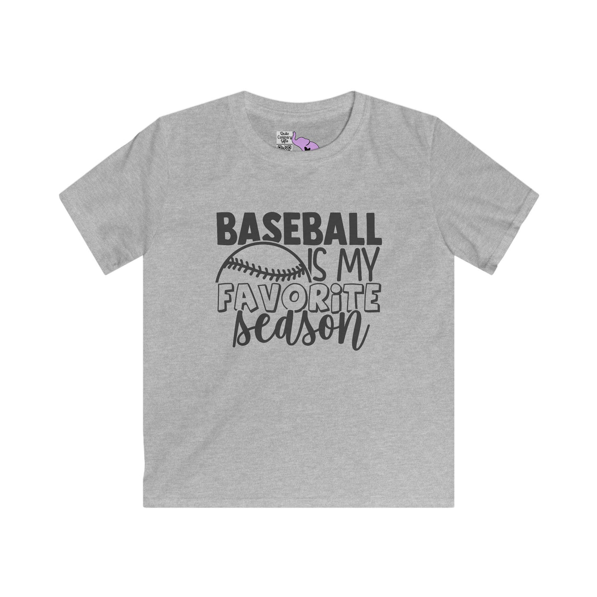 Baseball Is My Favorite Season Youth Softstyle Tee