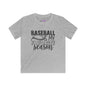 Baseball Is My Favorite Season Youth Softstyle Tee