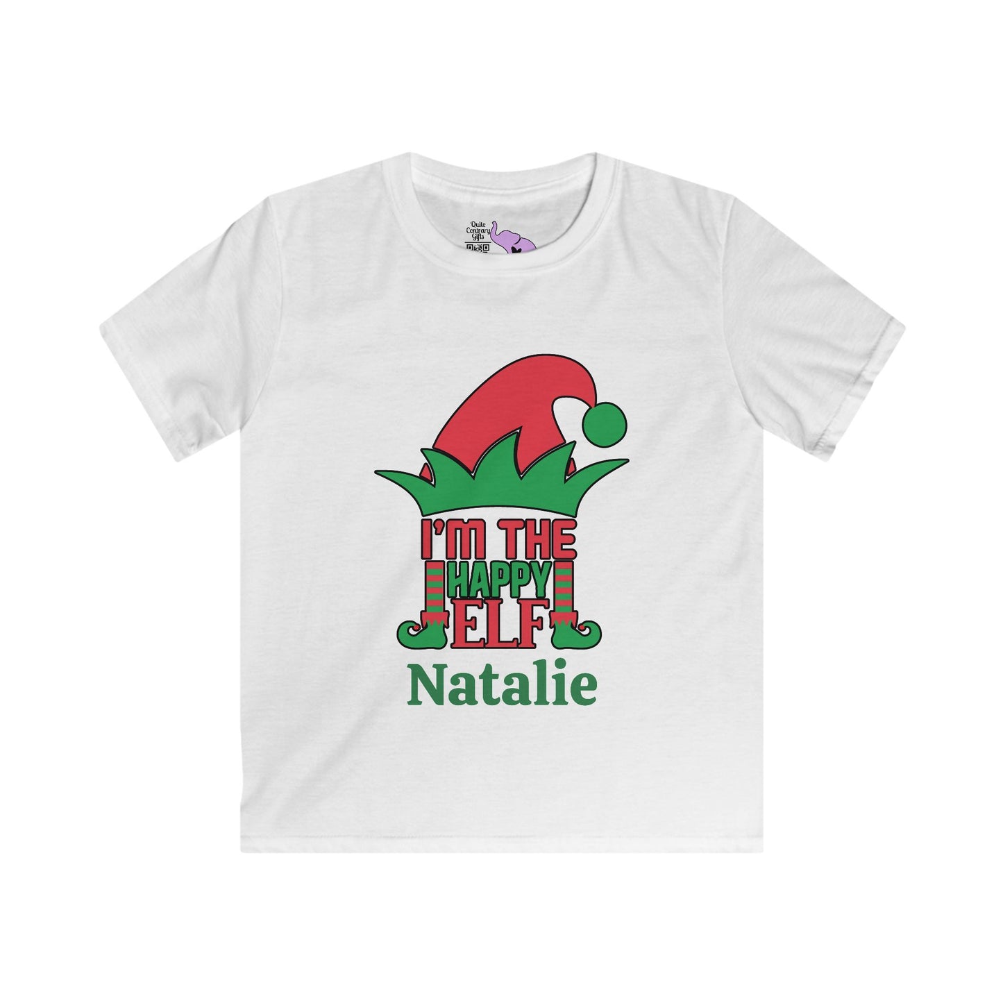 I'm The Happy Elf Personalized Youth Softstyle Tee
