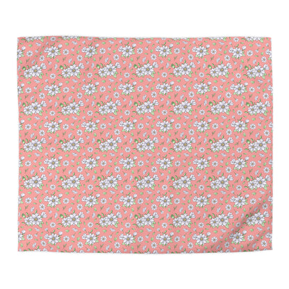 Jasmine Blush Garden Microfiber Duvet Cover