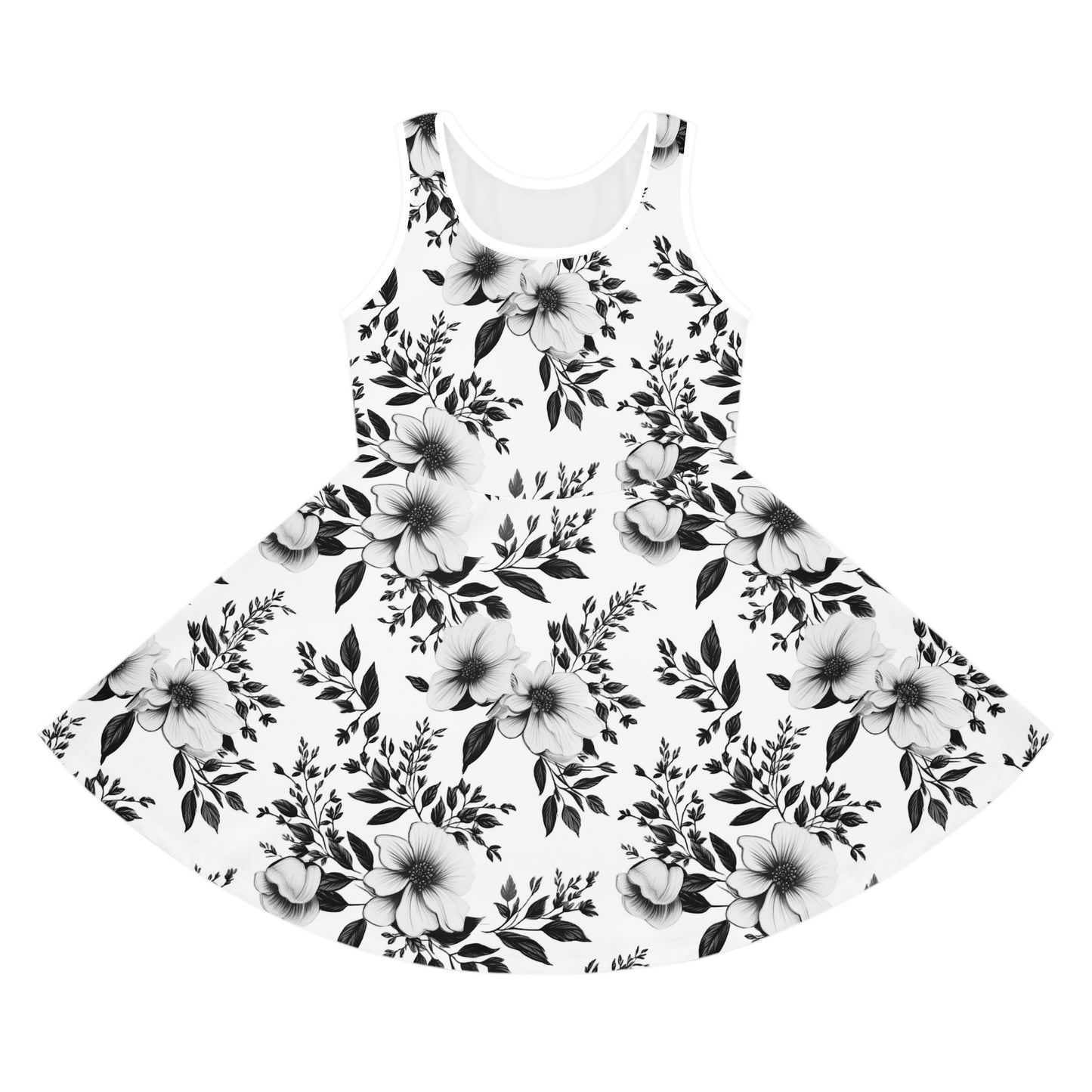 Garden Sketch Girls' Sleeveless Sundress