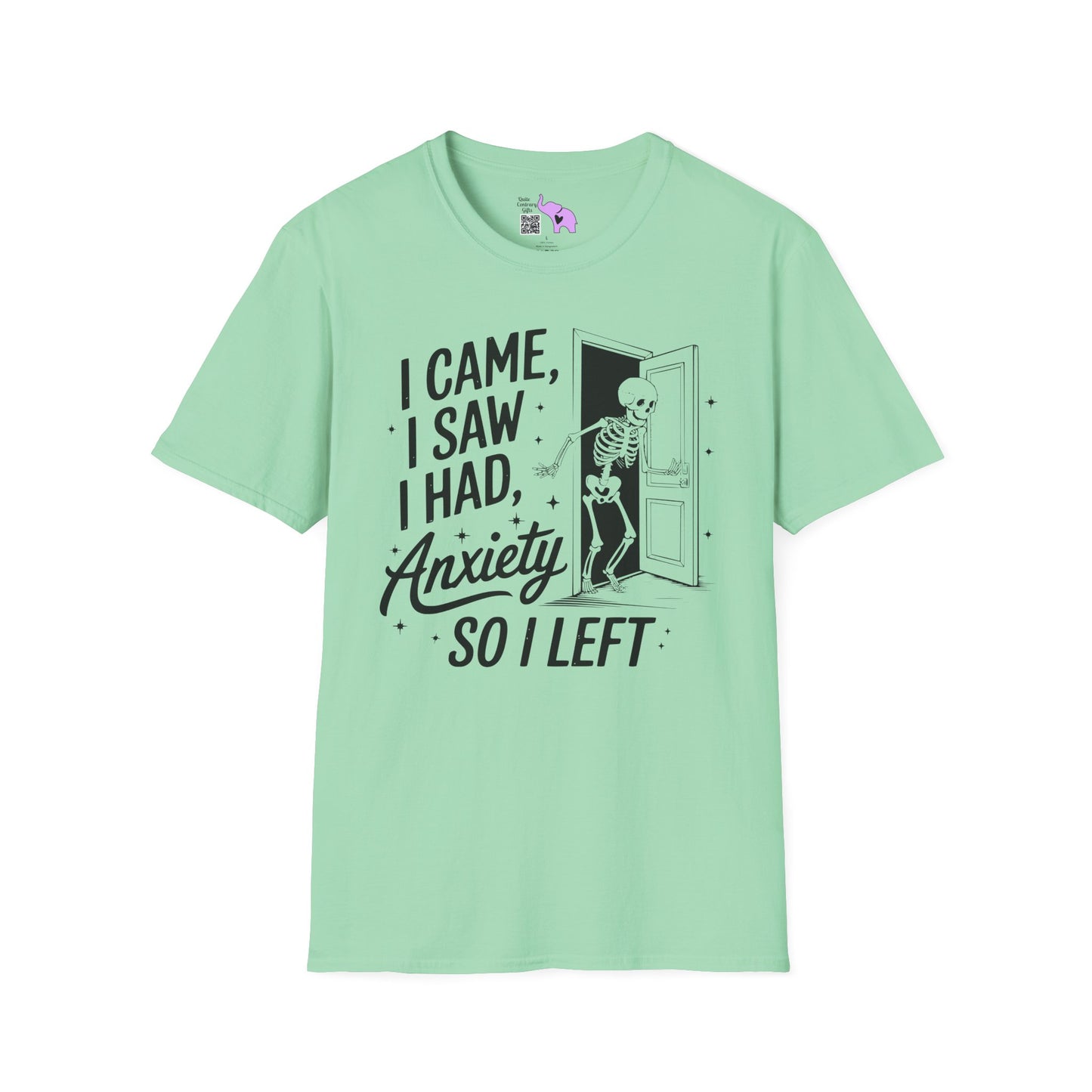 I Came I Saw I Had Anxiety So I Left Adult T-shirt