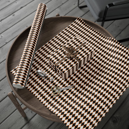 Midnight Ember Harlequin Wrapping Paper