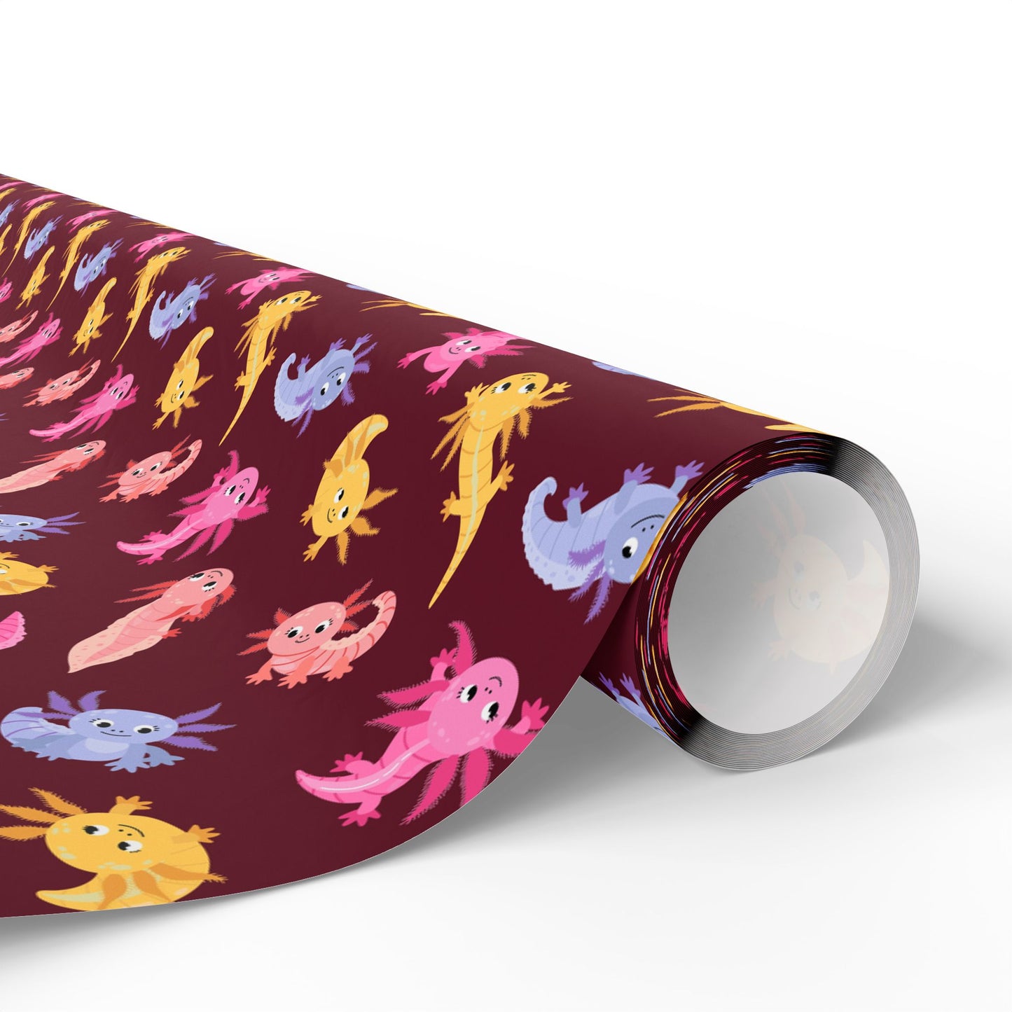 Crimson Axolotls Wrapping Paper