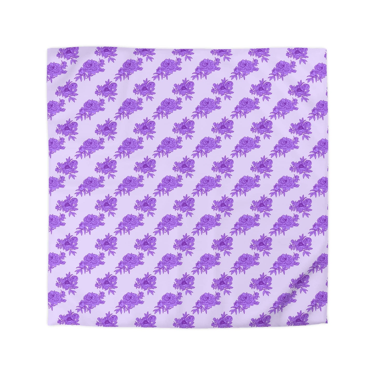 Royal Orchid Peonies Microfiber Duvet Cover