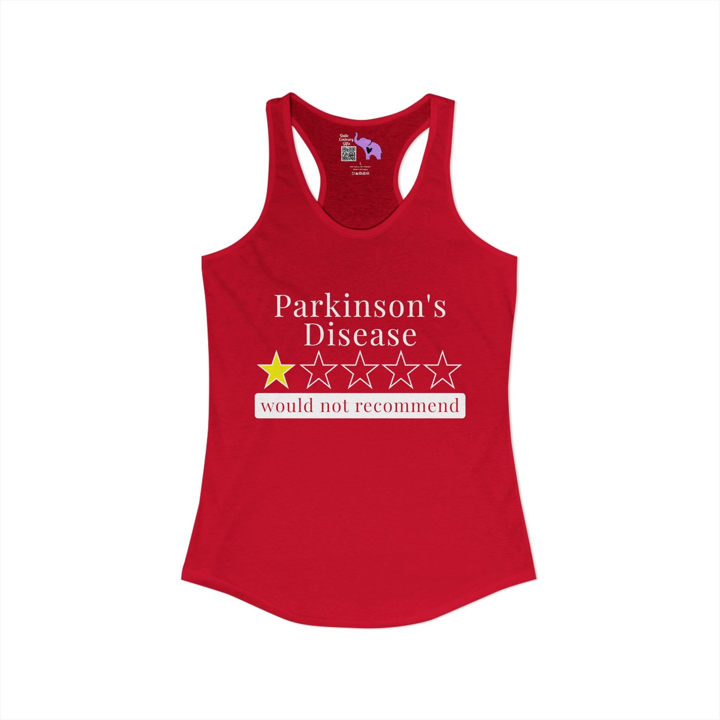 Parkinson's Disease 1 Star Would Not Recommend Women's Ideal Racerback Tank