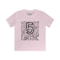 I Am Five Typography Youth Softstyle Tee