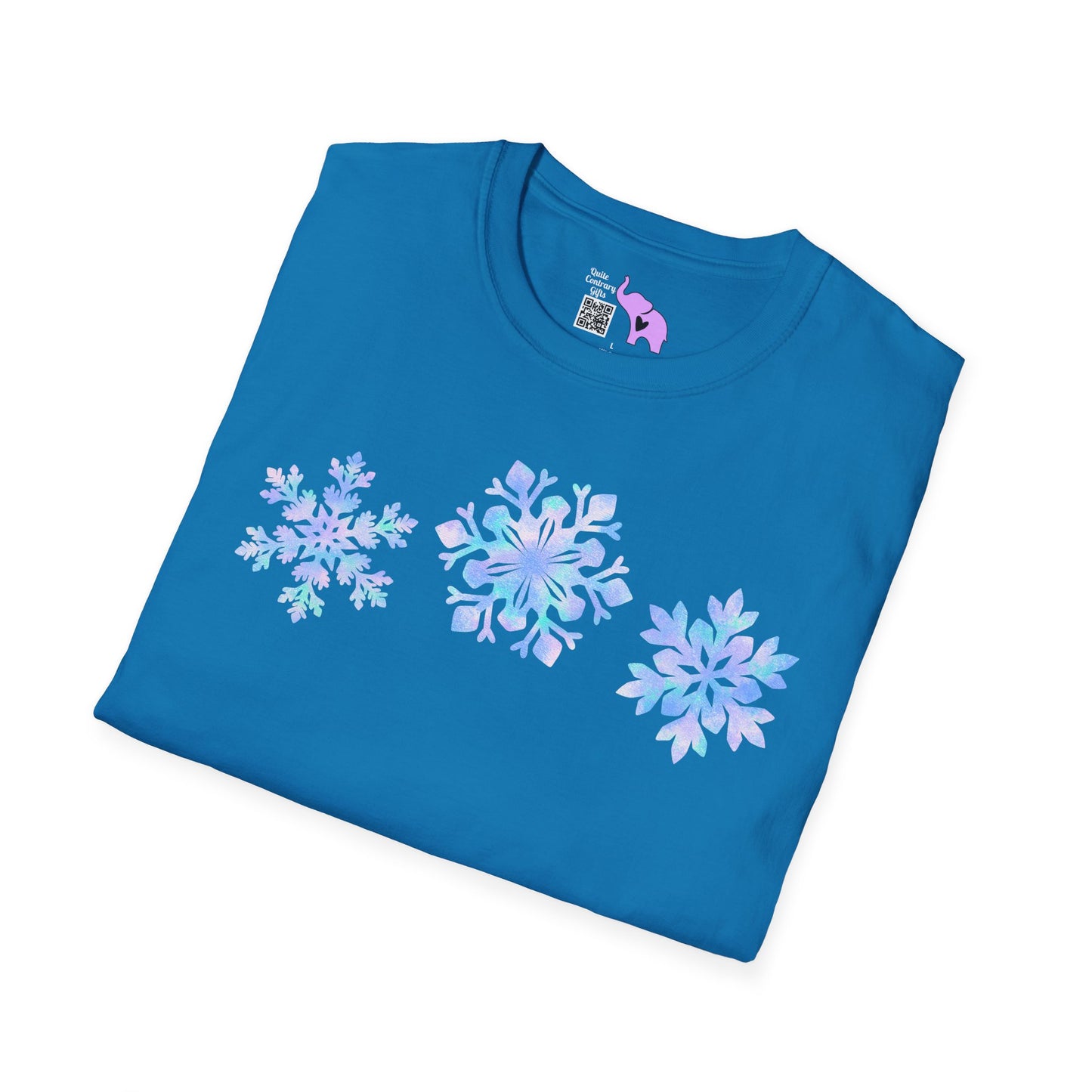 Blue Snowflakes Adult T-shirt