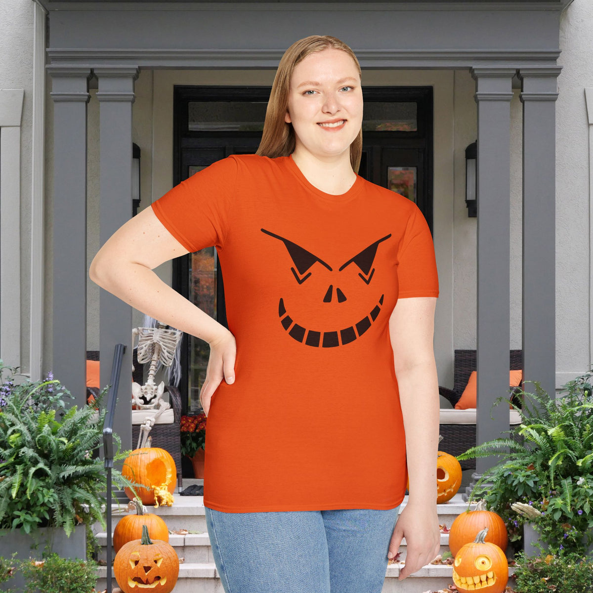 Spooky Jack-O-Lantern Adult Unisex Tshirt