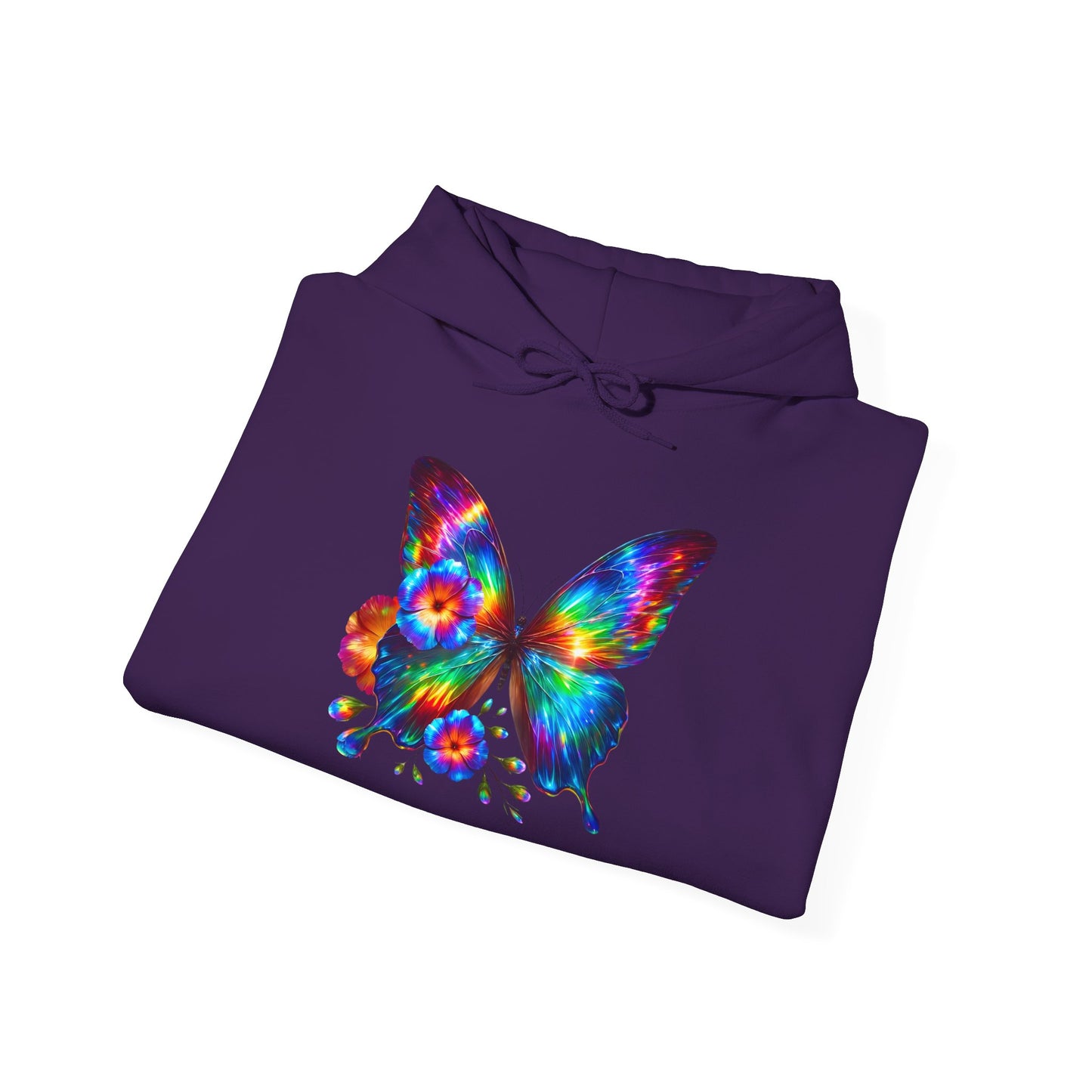 Floral Butterfly Heavy Blend™ Hooded Sweatshirt