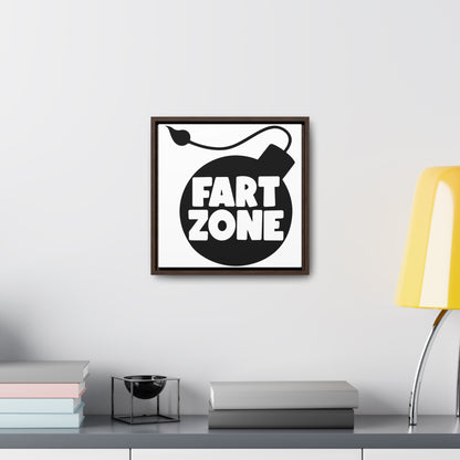 Fart Zone Canvas Wraps, Square Frame