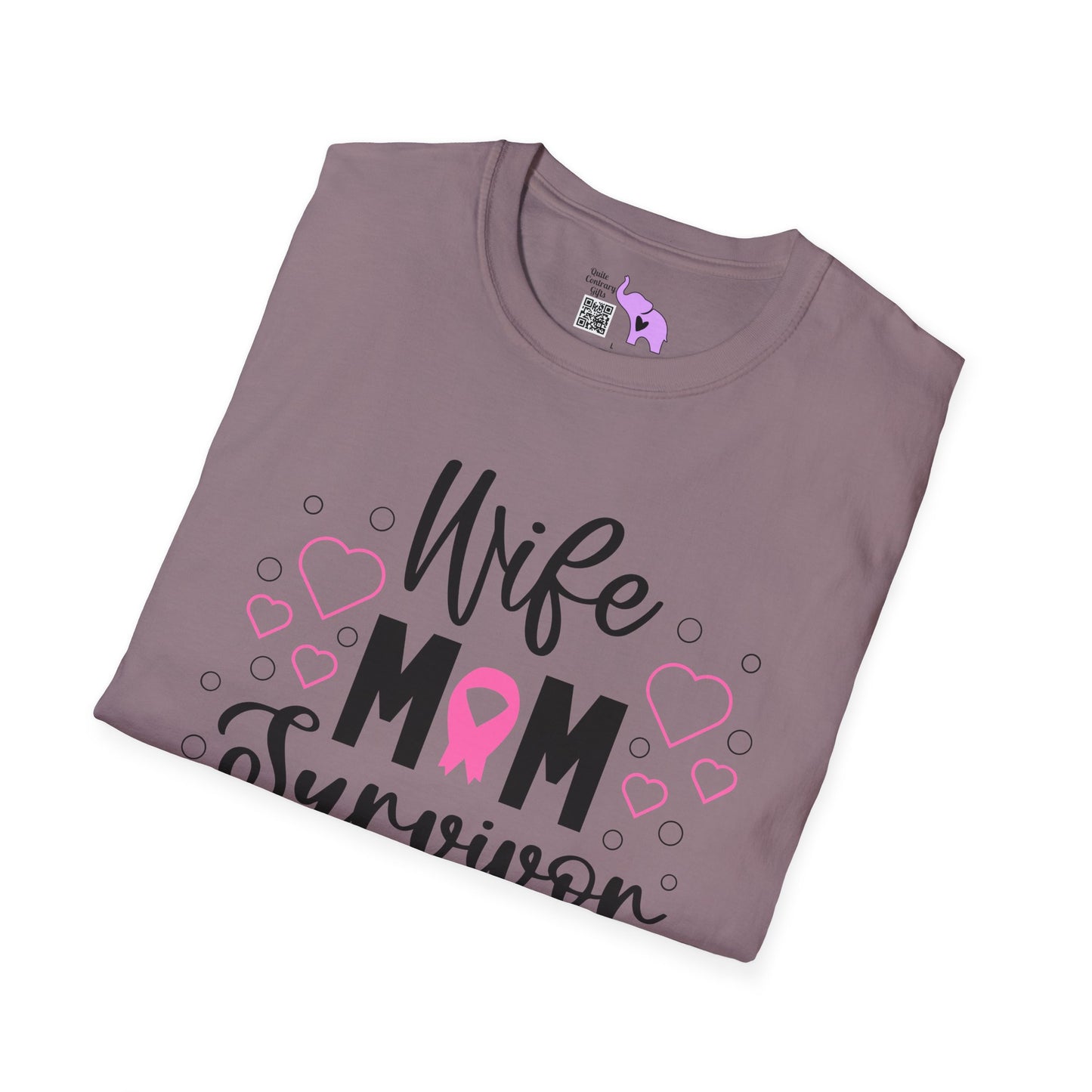 Wife Mom Survivor Adult T-shirt