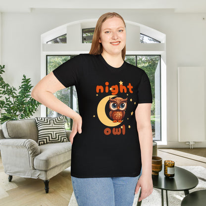 Night Owl Adult T-shirt